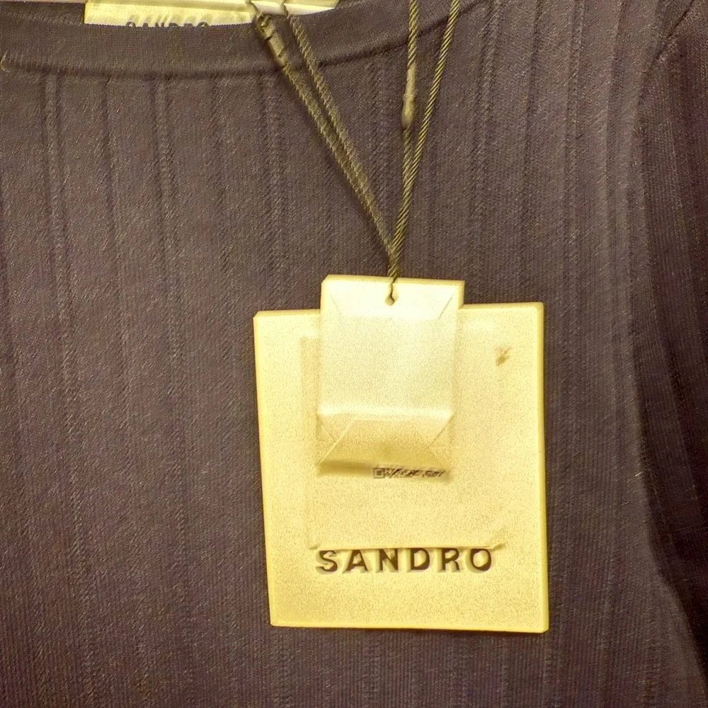 Sandro Navy Button-Accent Mini Dress - Picture 2 of 4